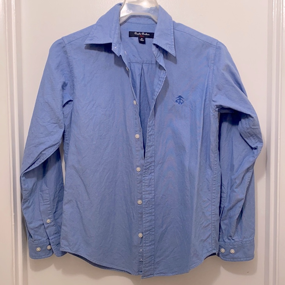 Brooks Brothers Boys Oxford Button Down, Medium